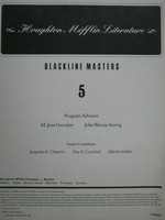 (image for) HM Literature 5 Blackline Masters (P) by Greenlaw & Stewig