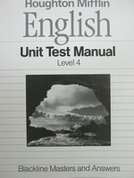 (image for) English 4 Unit Test Manual Blackline Masters & Answers (P)