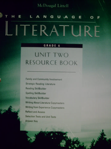 (image for) Language of Literature 6 Unit 2 Resource Book (P)