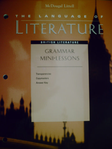 (image for) Language of Literature British Literature Grammar Mini-Lesson (P