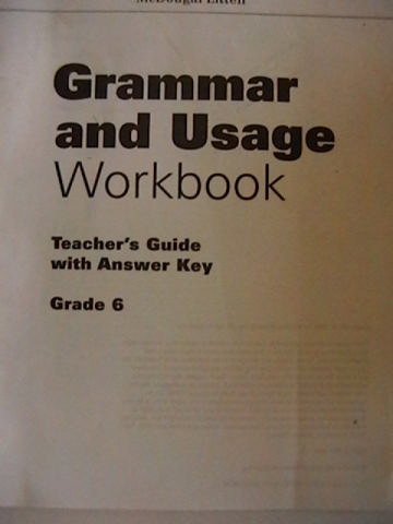 (image for) Grammar & Usage 6 Workbook TG (TE)(P) - Click Image to Close
