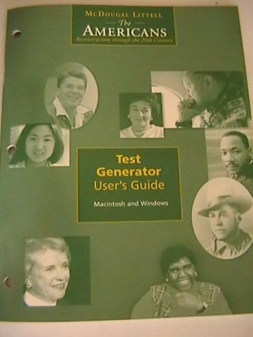 (image for) Americans Test Generator User's Guide (P)