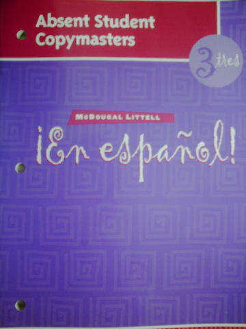 (image for) En espanol! 3tres Absent Student Copymasters (P)