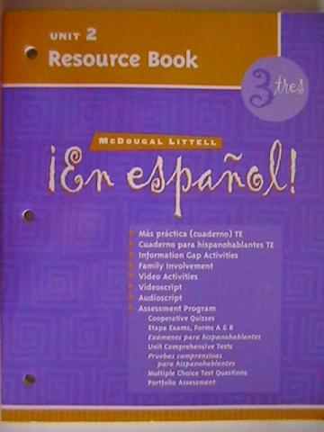 (image for) En espanol! 3tres Unit 2 Resource Book (P)
