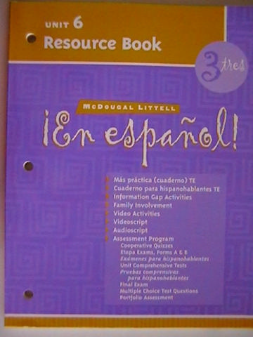 (image for) En espanol! 3tres Unit 6 Resource Book (P)