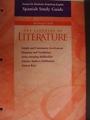 (image for) Language of Literature 9 Spanish Study Guide (P)