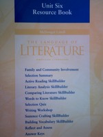 (image for) Language of Literature American Literature Unit 6 Resource (P)