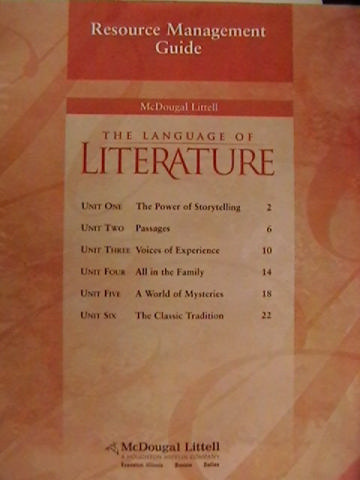 (image for) Language of Literature 9 Resource Management (P)