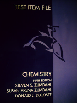 (image for) Chemistry 5th Edition Test Item File (P) by Zumdahl, Decoste