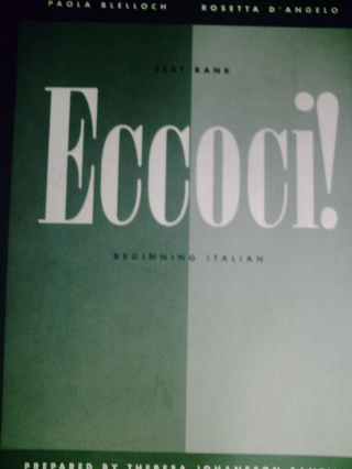 (image for) Eccoci! Beginning Italian Test Bank (P) by Johansson-Santini