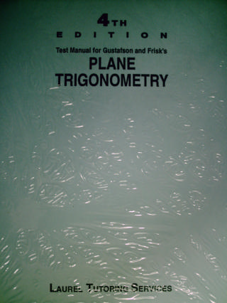 (image for) Plane Trigonometry 4e Test Manual (Pk)