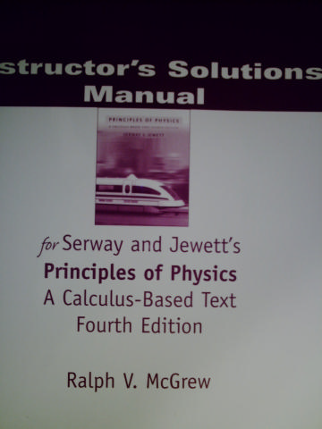 (image for) Principles of Physics 4th Edition Instructor's Solutions Manual (TE)(P)