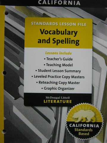 (image for) Literature 6 Vocabulary & Spelling (CA)(P)