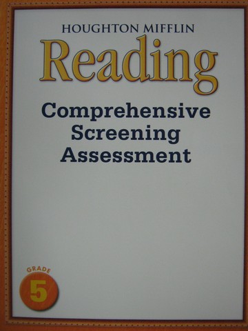 (image for) Reading 5 Comprehensive Screening Assessment BLM (P)