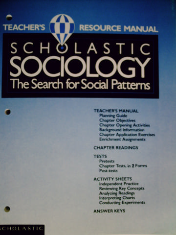 (image for) Sociology The Search for Social Patterns TRM (TE)(P) by Krieger