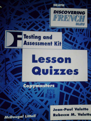 (image for) Discovering French Bleu Lesson Quizzes (P) by Valette & Valette