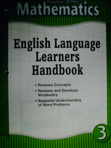 (image for) HM Mathematics 3 English Language Learners Handbook (P)
