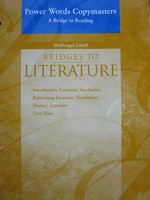 (image for) Bridges to Literature Level 1 Power Words Copymasters (P)