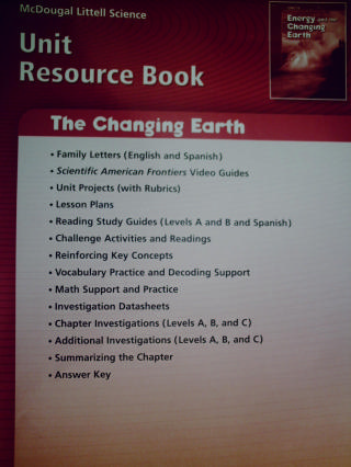 (image for) Changing Earth Unit Resource Book (P)