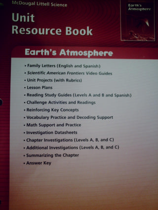 (image for) Earth's Atmosphere Unit Resource Book (P)