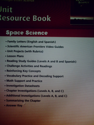 (image for) Space Science Unit Resource Book (P)