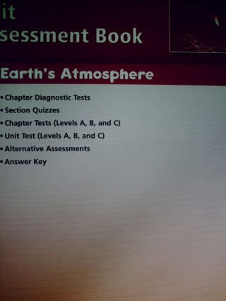 (image for) Earth Science Earth's Atmosphere Unit Assessment Book (P)