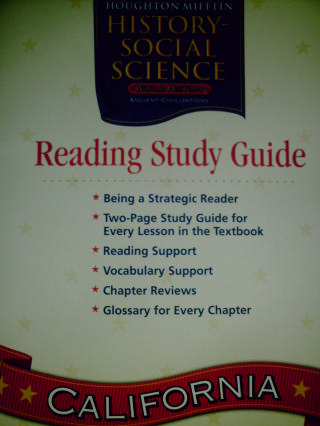(image for) Ancient Civilizations 6 Reading Study Guide (CA)(P)