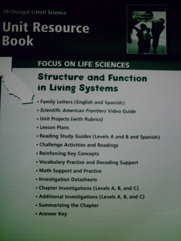 (image for) Structure & Function in Living Systems Unit Resource(CA)(P)