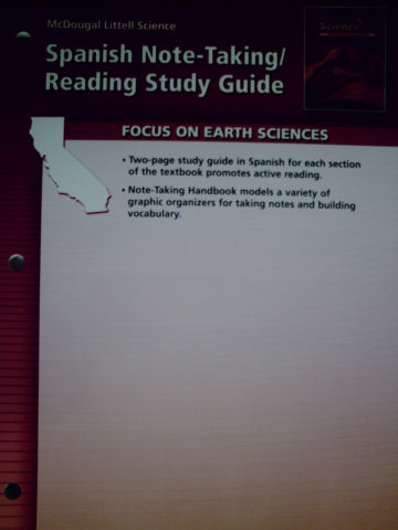 (image for) Focus on Earth Sciences Spanish Note-Taking/Reading (CA)(P)