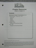 (image for) California Math K Chapter Resources Chapter 18 (CA)(P)