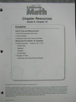 (image for) California Math K Chapter Resources Chapter 19 (CA)(P)