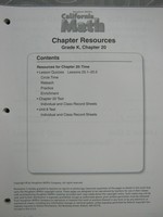 (image for) California Math K Chapter Resources Chapter 20 (CA)(P)