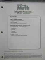 (image for) California Math K Chapter Resources Chapter 21 (CA)(P)