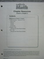 (image for) California Math K Chapter Resources Chapter 3 (CA)(P)