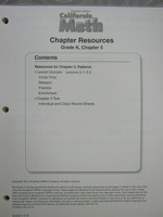 (image for) California Math K Chapter Resources Chapter 5 (CA)(P)