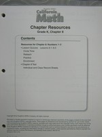 (image for) California Math K Chapter Resources Chapter 8 (CA)(P)