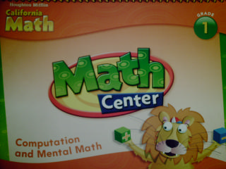 (image for) California Math Math Center 1 Computation & Mental Math (Spiral)