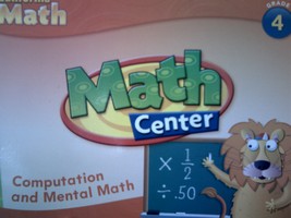 (image for) California Math Math Center 4 Computation & Mental Math (Spiral)