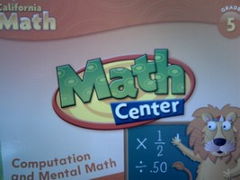 (image for) California Math Math Center 5 Computation & Mental Math (Spiral)