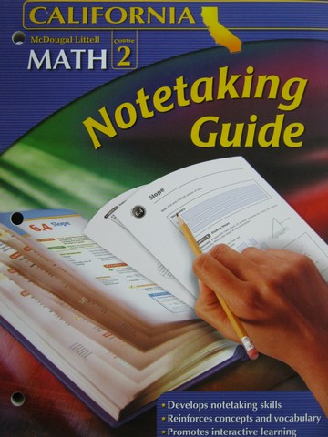 (image for) Math Course 2 California Notetaking Guide (CA)(P)