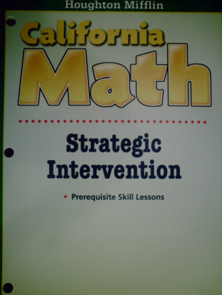 (image for) California Math 1 Strategic Intervention (CA)(P)