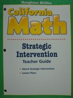 (image for) California Math 1 Strategic Intervention TG (CA)(TE)(P)