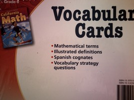 (image for) California Math 6 Vocabulary Cards (CA)(Pk)