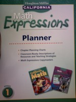 (image for) California Math Expressions 1 Planner (CA)(P) by Hill, Larson,