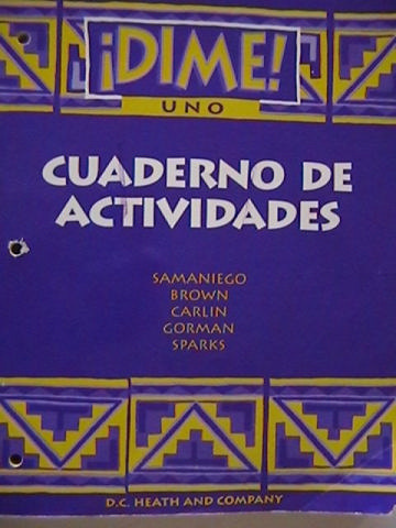 (image for) Dime! Uno Cuaderno de actiividades (P)