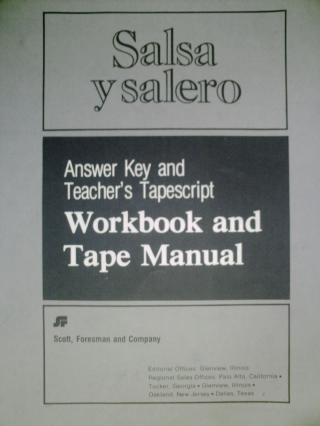 (image for) Salsa y salero Answer Key & Tapescript Workbook (TE)(P)