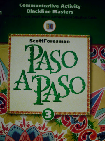 (image for) Paso a Paso 3 Communicative Activity Blackline Masters (P)