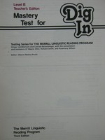 (image for) Dig In Mastery Test TE (TE)(P) by VanBlaricom & Katzenmeyer