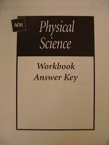 (image for) AGS Physical Science Workbook Answer Key (P)