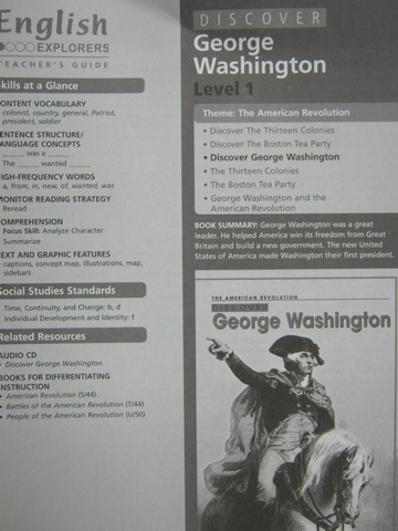 (image for) English Explorers Discover George Washington TG (TE)(P)